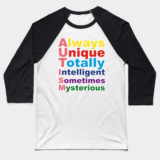 Always Unique Totally Intelligent Sometimes Mysterious Baseball T-Shirt by yphien